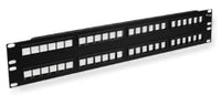 ICC 48-port blank patch panel with 2 RMS for structured cabling rack installations