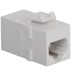 White ICC RJ-11/14/25 6P6C keystone modular coupler connector for network cabling Main image
