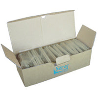 25-pack of ivory single gang Keystone wall plates with one port in bulk cardboard box for structured cabling