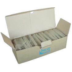 Bulk box of 25 ivory single gang keystone wall plates with 2-port capacity for network cabling installations Main image