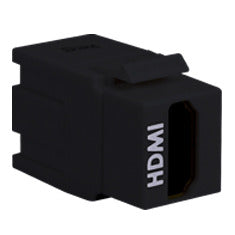 Black ICC Professional Grade HDMI Keystone Jack module for network rack installation