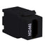 Black ICC Professional Grade HDMI Keystone Jack module for network rack installation