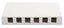 White 6-port surface mount box with brown port openings for network cabling connections