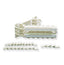 ICC 110 Block Wiring Kit with hinged design, 100-pair Cat5e capacity, includes terminal blocks and color-coded wire segments
