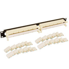 ICC 110 patch panel with 96 pairs Cat 6 capacity, includes 1 RMS with integrated cable management and modular connectors Main image