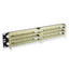 ICC 110 rackmount patch panel with 200 pair Cat5e capacity, 2 RU size, beige horizontal cabling distribution unit