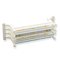 ICC 110 Block with feet for Cat5e structured cabling, 100 pair capacity, white plastic housing with terminal strips