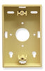 Ivory single gang low profile mounting box with wall plate opening and cable management knockouts for network cabling instal…