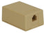 Ivory 6P6C voice surface mount jack with cable entry port for structured cabling installations