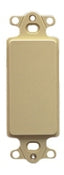 Ivory blank decora insert for network rack with mounting holes and toggle clips