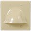 Ivory double gang bulk nose cable plate with white finish and mounting holes for structured cabling installations