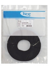 Black velcro cable tie roll in 8-inch size, 100-pack, displayed in retail packaging with product specifications visible