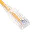 ICC Cat6 Slim Clear Boot Patch Cord 20ft in yellow with RJ45 connectors and transparent cable jacket