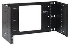 ICC EZ Fold hinged wall mount bracket for 6 RMS rack equipment with black steel construction and fold-out design Main image