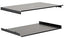 ICC EZ Fold wall mount bracket enclosure kit showing two gray shelves with black edges and mounting hardware
