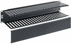 5-inch high capacity horizontal finger duct panel with 2 RMS for server rack cable management and organization Main image
