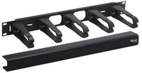 ICC Interbay cable management rack with five horizontal cable organizer arms and black base plate for 1 RMS server rack inst…