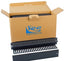 ICC horizontal finger duct panel 6-pack with black cable management strips displayed in cardboard shipping box