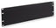 Black 3U rack mount blank panel with mounting holes for server rack cable management