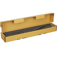 ICC blank cable management panel 1RU in tan cardboard shipping box with foam padding, 12-pack