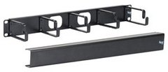 ICC 5 Metal Ring Cable Management with Cover for 1 RMS rack mount system, featuring multiple cable routing rings and protect…