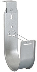 Galvanized steel 90 degree J-hook for cable management showing curved hook design with mounting bracket