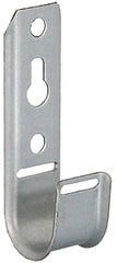 Galvanized steel 3/4 inch J-hook with oval opening and mounting holes for cable management and rack hardware installation Main image
