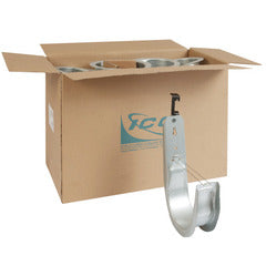 4-inch ICC J-Hook with Batwing cable management hardware, 25-pack box with individual hook visible
