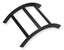 Black ICC 90 degree runway ladder rack outside corner connector for structured cabling management