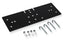 ICC ICCMSLRRBK Runway Relay Rack Bracket with black mounting plate, screws, washers, and anchors included