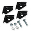 ICC Tee Junction Splice Runway Kit with four black metal clips, bolts, washers, and nuts for structured cabling installation