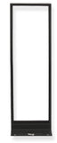 ICC 2 Post Network Equipment Rack, 6 ft tall with black frame and base for server and networking hardware