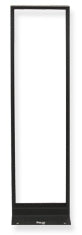 ICC 2 Post Network Equipment Rack 7 ft tall with black base and vertical mounting rails for server and networking hardware