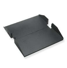 ICC 20 inch deep double rack shelf with 2 RMS capacity, black steel construction for server rack mounting