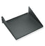 Deep rack shelf with 15-inch width and 3 RU mounting height, featuring gray steel construction and side mounting brackets