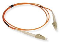 LC-LC simplex multimode 62.5 fiber patch cable 7 meters with orange jacket and beige connectors