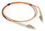 LC-LC simplex multimode 62.5 fiber patch cable 7 meters with orange jacket and beige connectors