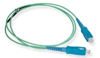SC-SC simplex multimode fiber patch cable with blue connectors, 7 meter length for network cabling