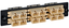 ICC SC fiber optic adapter panel with 6 duplex ports in tan and black housing for structured cabling installations