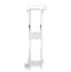 White 66 block mounting bracket for structured cabling installations with vertical mounting rails