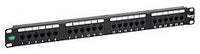 ICC USOC Cat 3 Voice 24 Port 6P6C Telco Patch Panel mounted in 1RU rack space with organized port layout