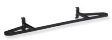 Black ICC patch panel cable management bar with mounting brackets for organized rack cabling Main image