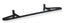 Black ICC patch panel cable management bar with mounting brackets for organized rack cabling