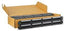 ICC Cat5e 48-port patch panel 6-pack in brown cardboard box with black rackmount panels visible