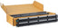 ICC Cat 6 48-port patch panel 6-pack in open cardboard box showing black rackmount panels