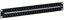 ICC 48 Port Cat 6 FEEDTHRU Patch Panel in 1RU rack mount format with labeled port numbering