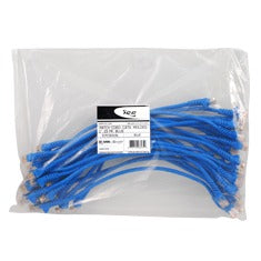 25-pack of blue ICC Ultra Slim Cat 6 patch cables, 5 feet long, bundled in clear plastic packaging with product label