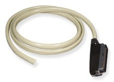 25 pair Amphenol cable assembly with beige jacket and female to blunt connectors, 5 feet long