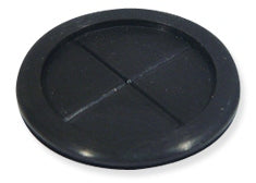 Black round grommet with cross slot design for network media distribution center cable management