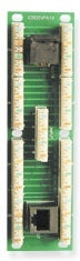 ICC 8 Port Telephone Module for Mini Distribution Center with green circuit board and port connectors